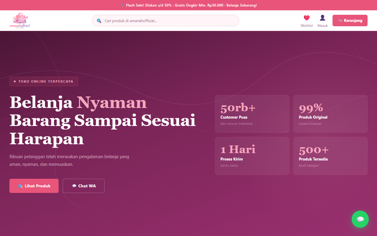 Amanah Official  Toko Online Multi Kategori
