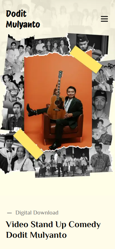 Tampilan mobile Dodit Mulyanto  Personal Branding Entertainer