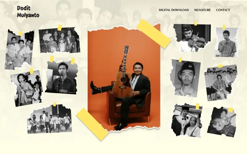 Tampilan website Dodit Mulyanto  Personal Branding Entertainer