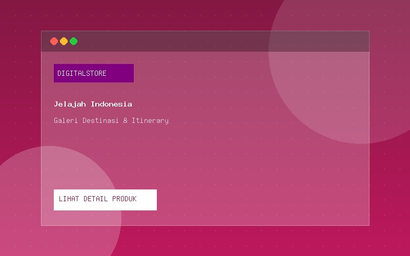 Tampilan desktop Website Travel Jelajah Indonesia