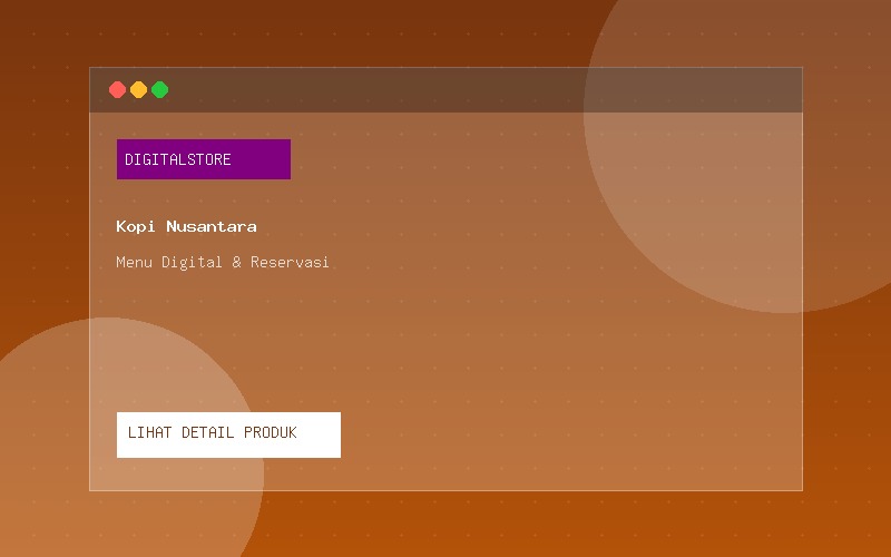 Tampilan desktop Website Kopi Nusantara