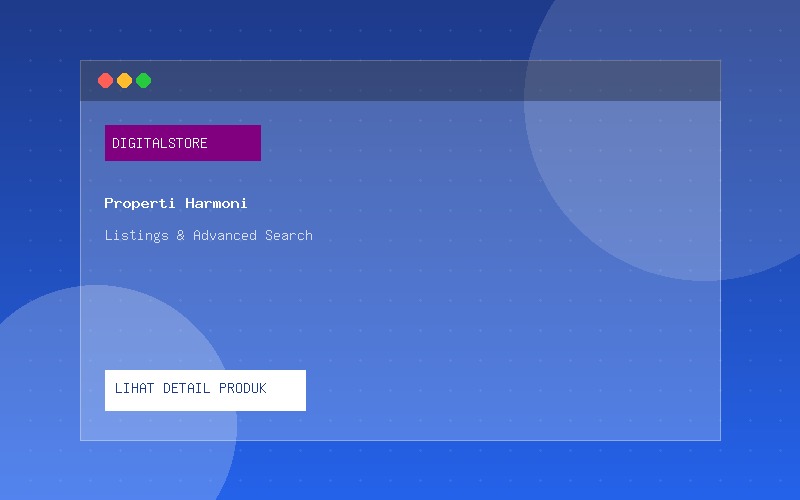 Tampilan desktop Company Profile Properti Harmoni