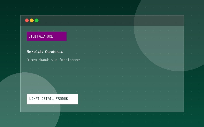 Tampilan mobile Website Sekolah Cendekia