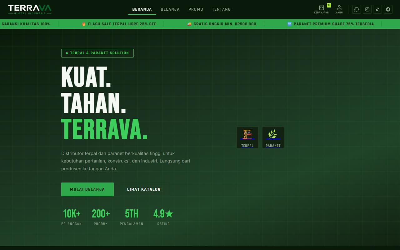 Terrava Global  Distributor Terpal & Paranet