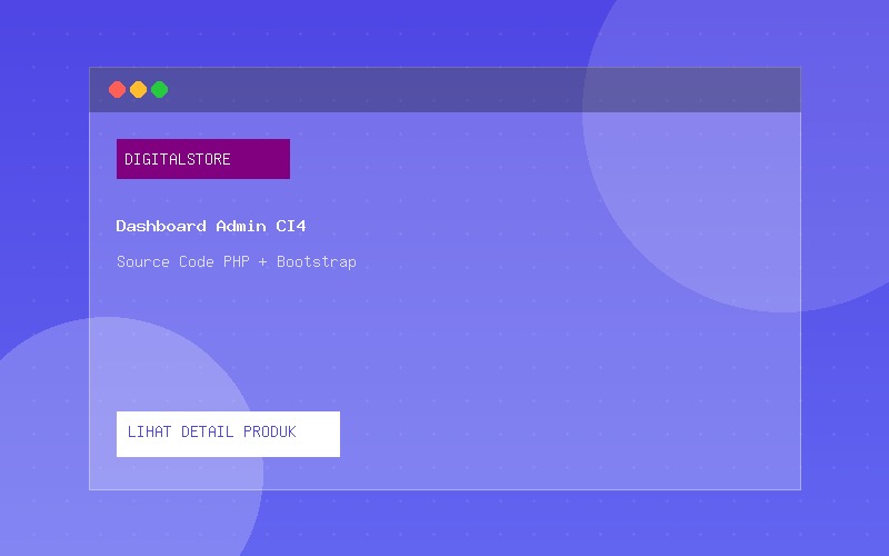 Dashboard Admin CodeIgniter