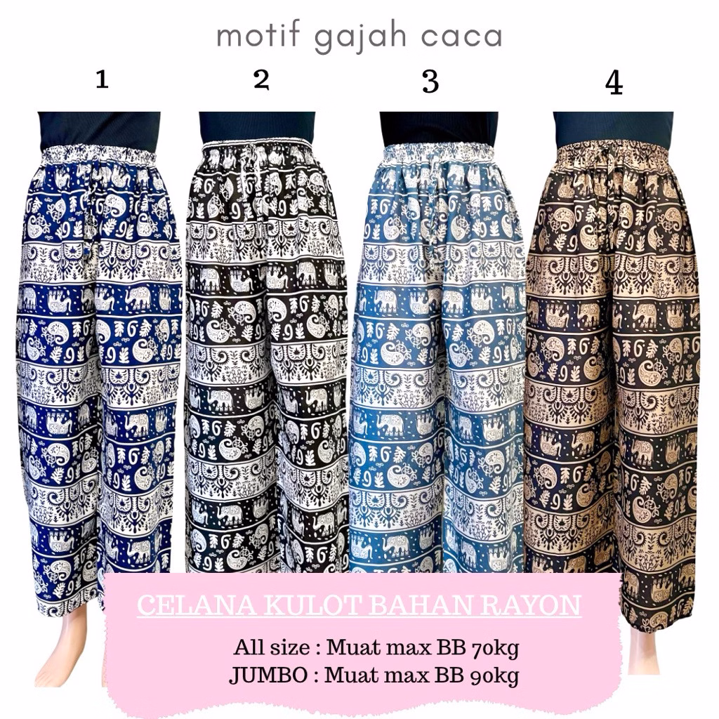 Celana Kulot Gajah Rayon Premium - foto 5