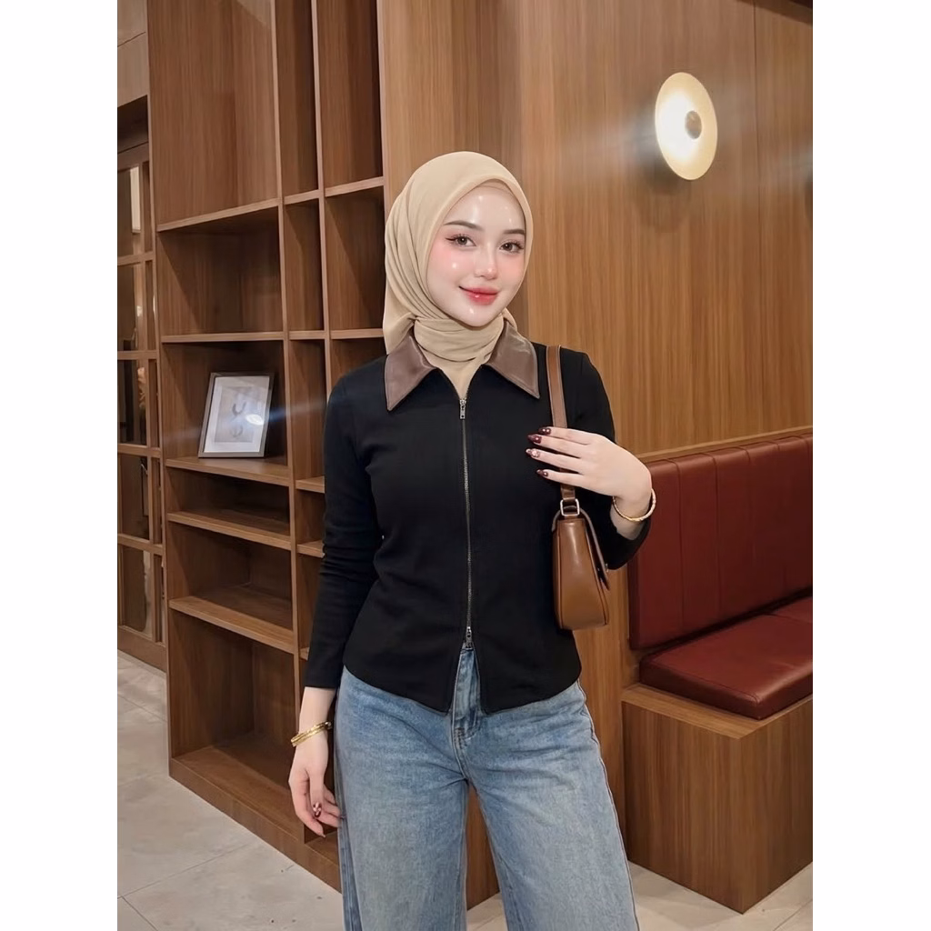 Ziper Knit Blouse - foto 3