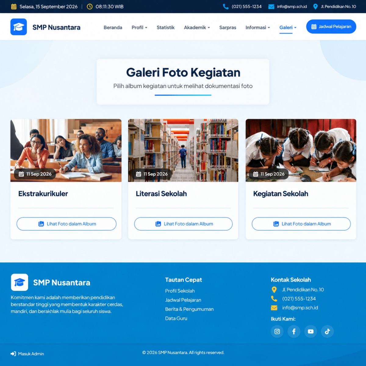 Website Sekolah Modern Berbasis CodeIgniter 3 - foto 6
