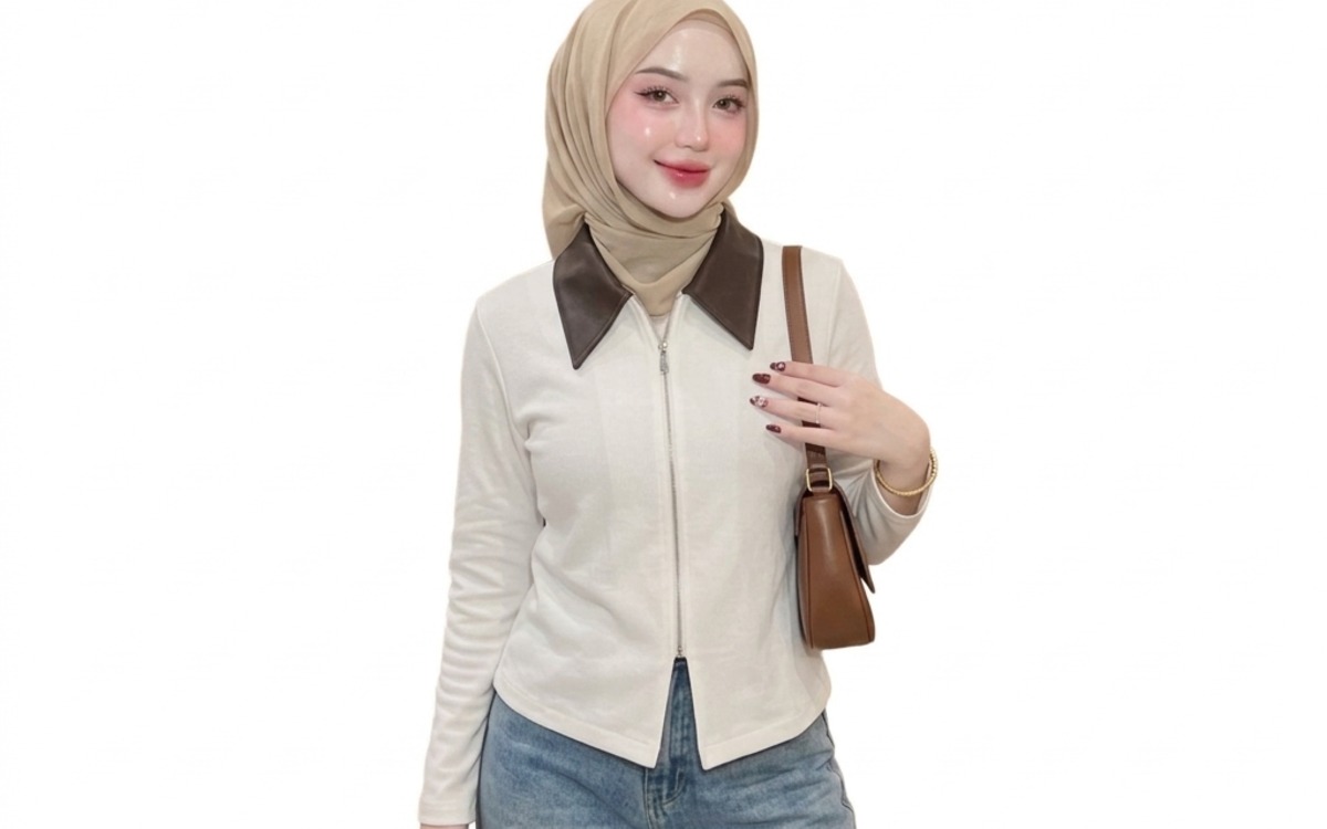 Ziper Knit Blouse