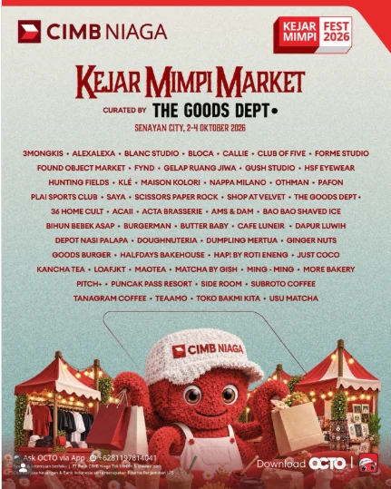 CIMB Niaga Gelar Kejar Mimpi FEST (2–4 Okt 2026) Dorong UMKM dan Literasi Finansial