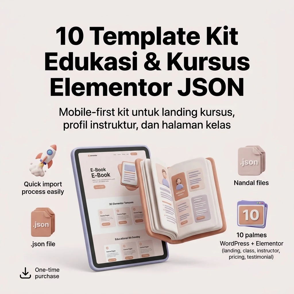 10 Template Kit Edukasi & Kursus Elementor JSON