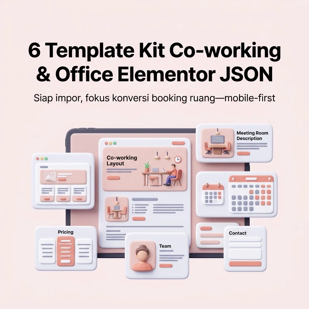 6 Template Kit Co-working & Office Elementor JSON