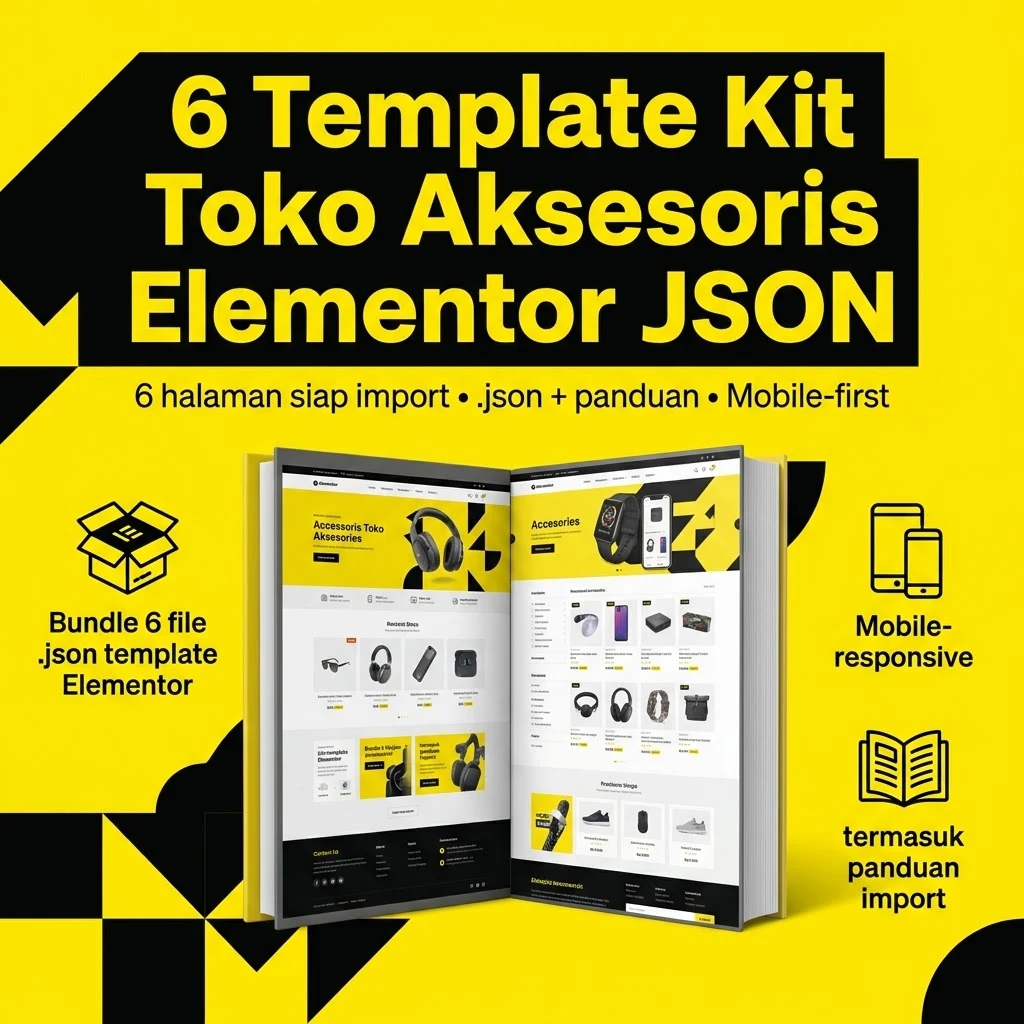 6 Template Kit Toko Aksesoris Elementor JSON