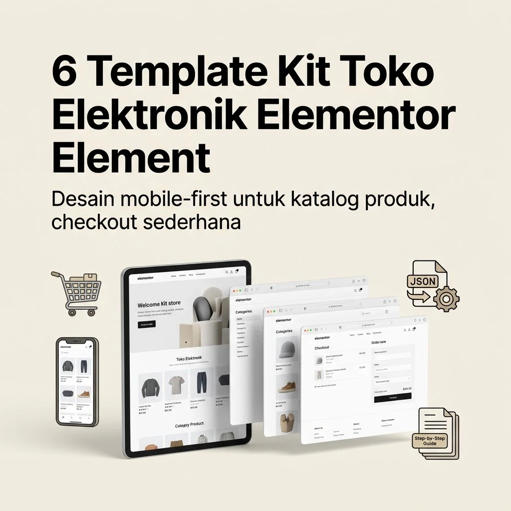 6 Template Kit Toko Elektronik Elementor JSON