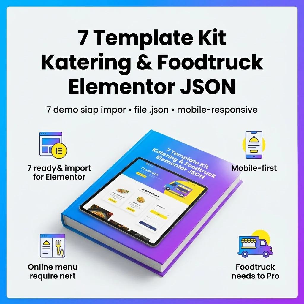 7 Template Kit Katering & Foodtruck Elementor JSON