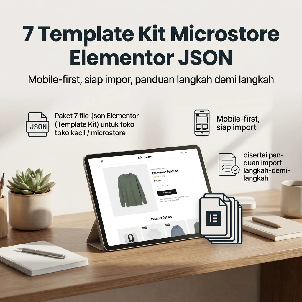 7 Template Kit Microstore Elementor JSON