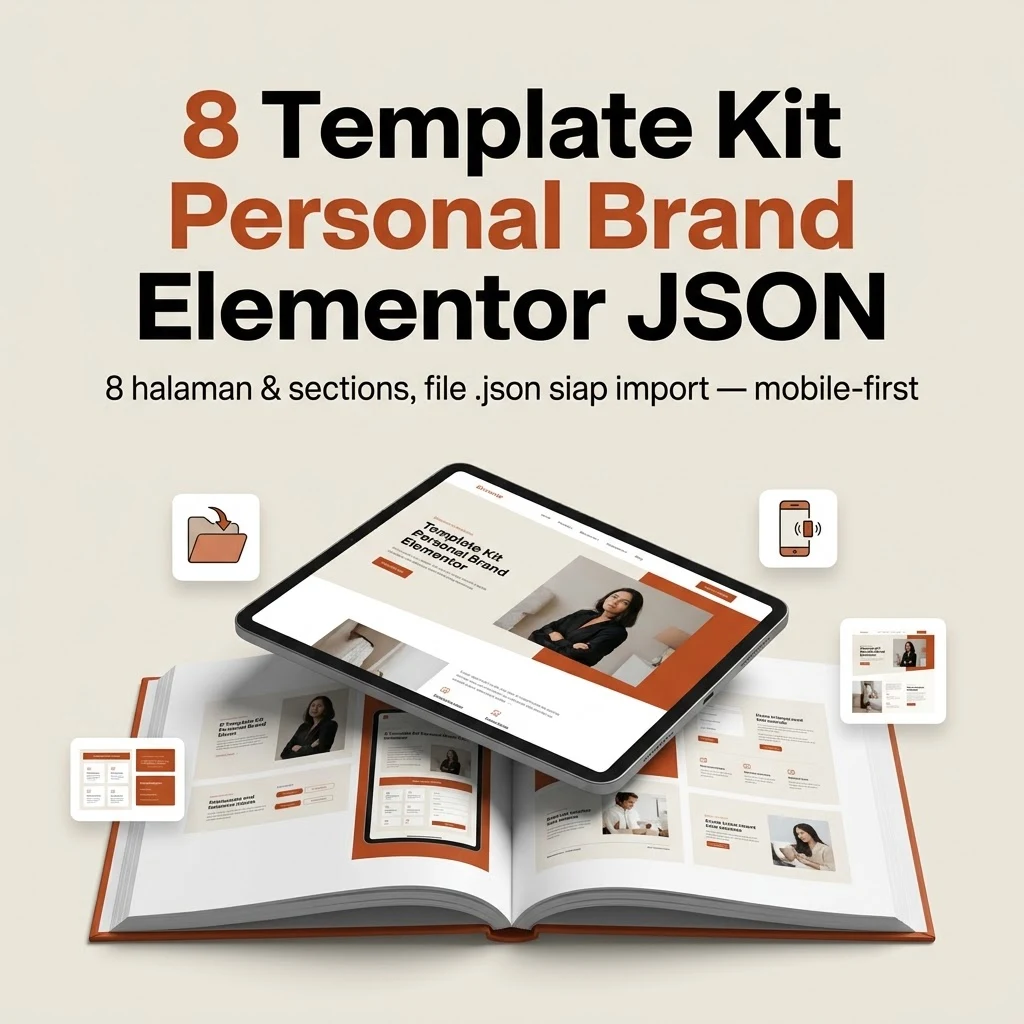 8 Template Kit Personal Brand Elementor JSON