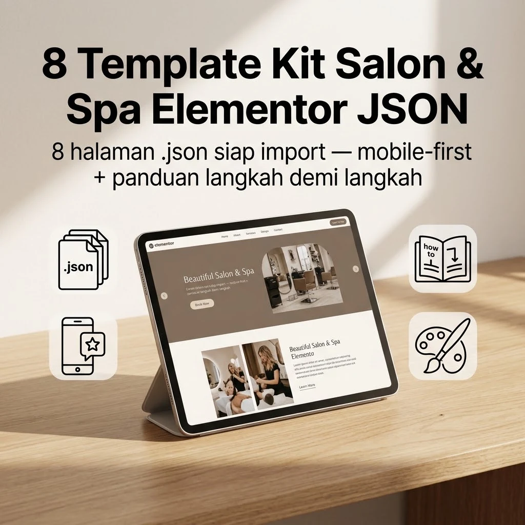 8 Template Kit Salon & Spa Elementor JSON
