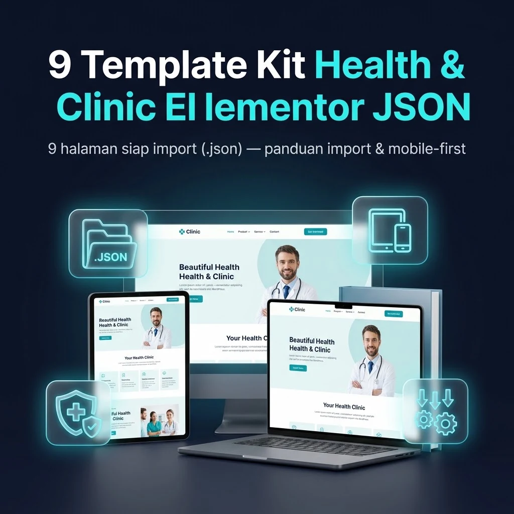 9 Template Kit Health & Clinic Elementor JSON