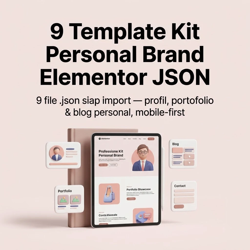 9 Template Kit Personal Brand Elementor JSON
