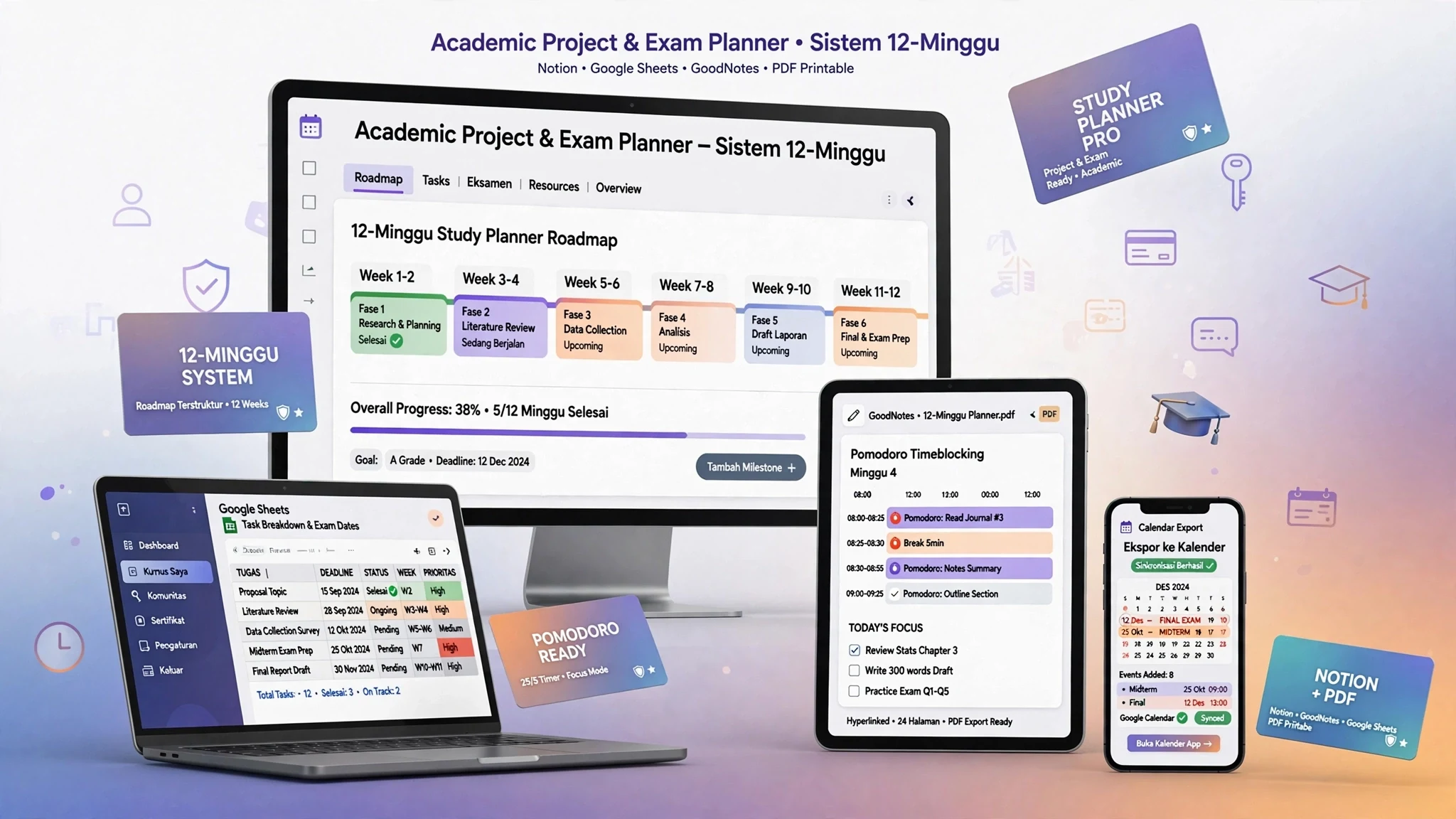 Academic Project & Exam Planner