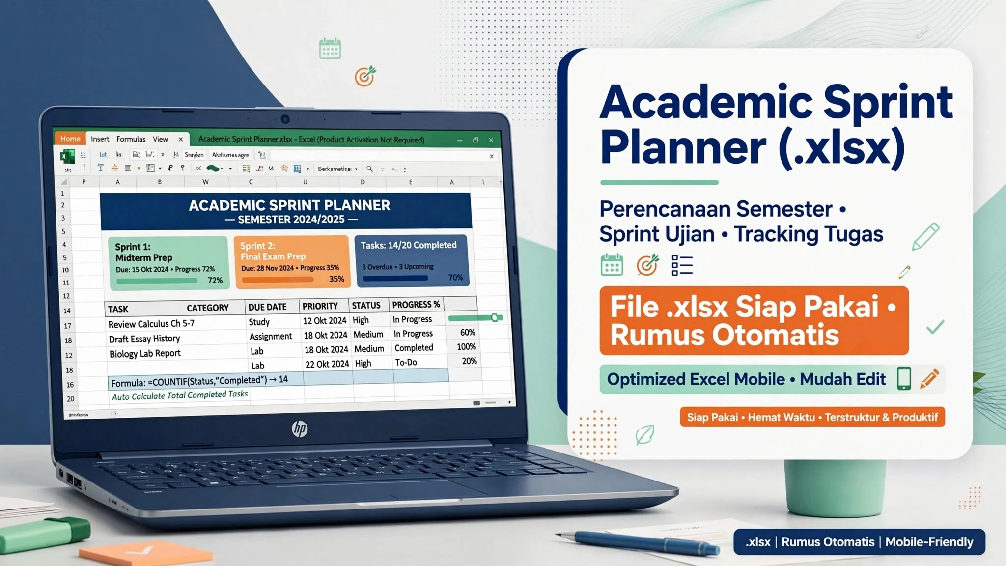Academic Sprint Planner (.xlsx)