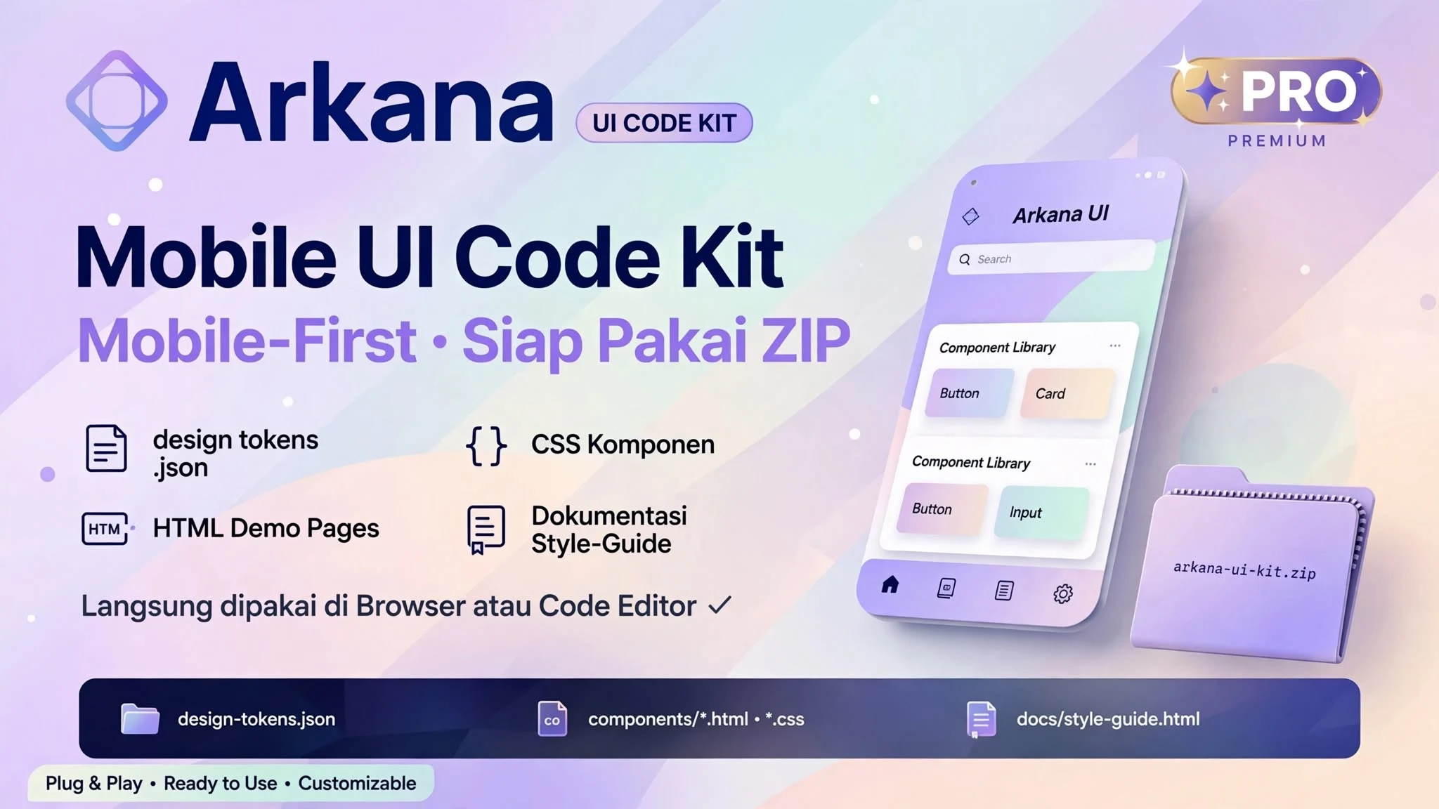 Arkana Mobile UI Code Kit