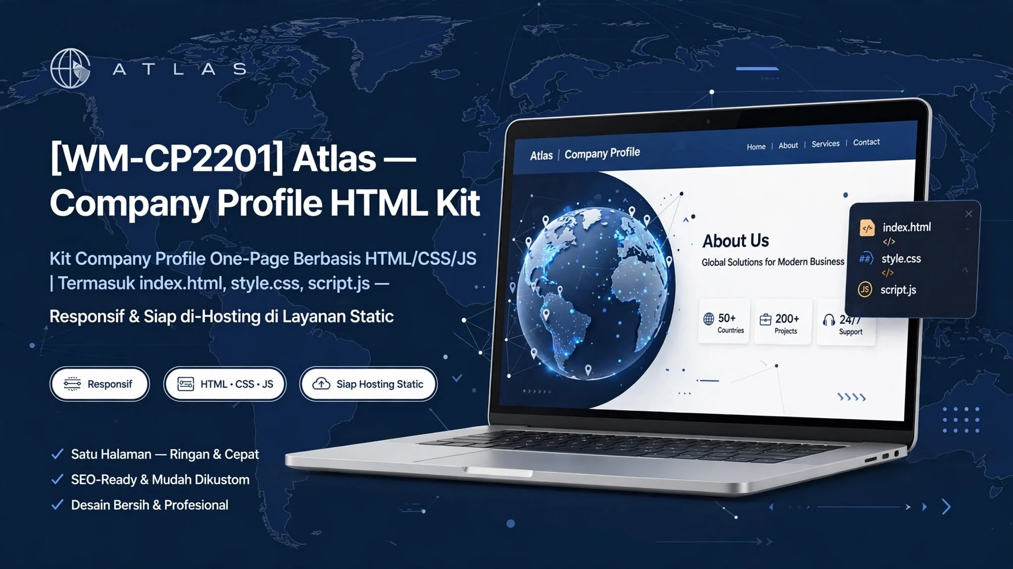 [WM-CP2201] Atlas — Company Profile HTML Kit