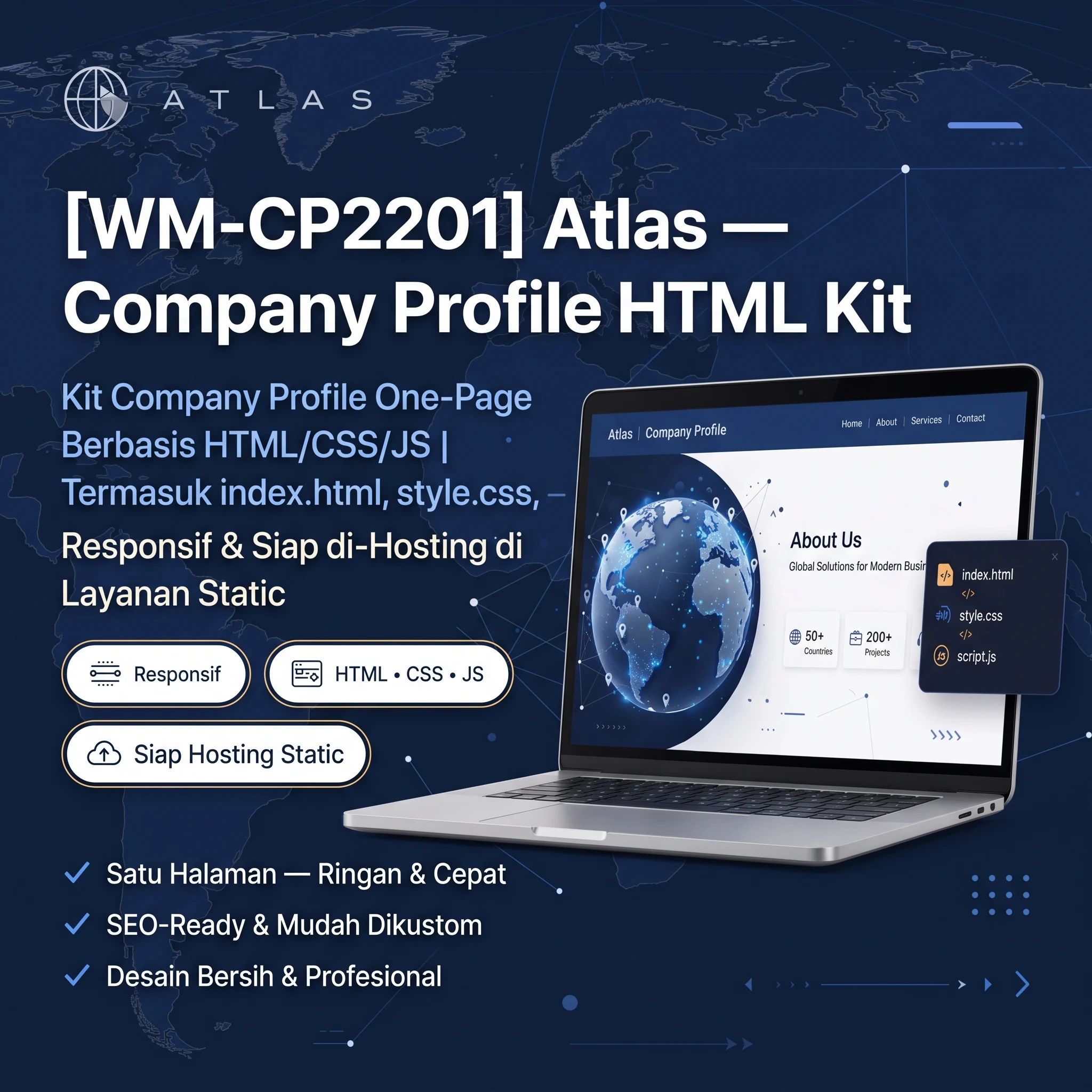 [WM-CP2201] Atlas — Company Profile HTML Kit - foto 1