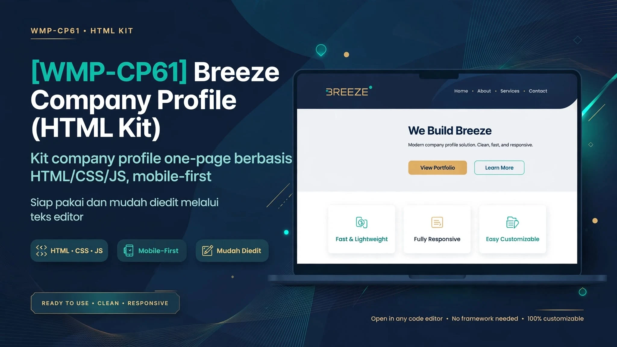 [WMP-CP61] Breeze Company Profile (HTML Kit)