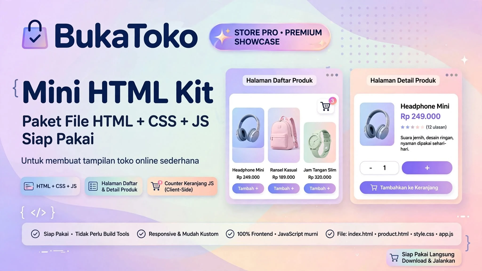 BukaToko Mini HTML Kit