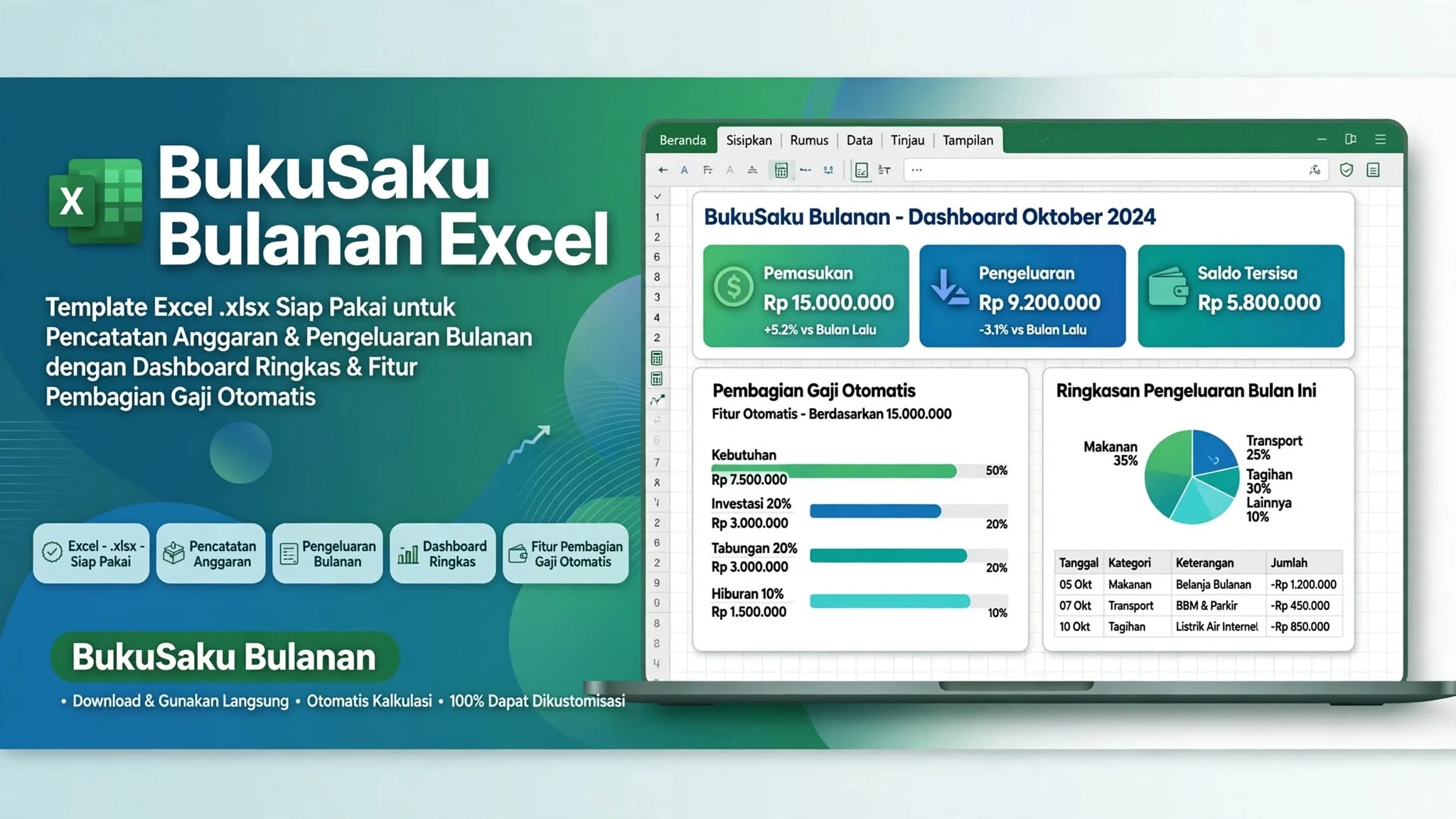 BukuSaku Bulanan Excel