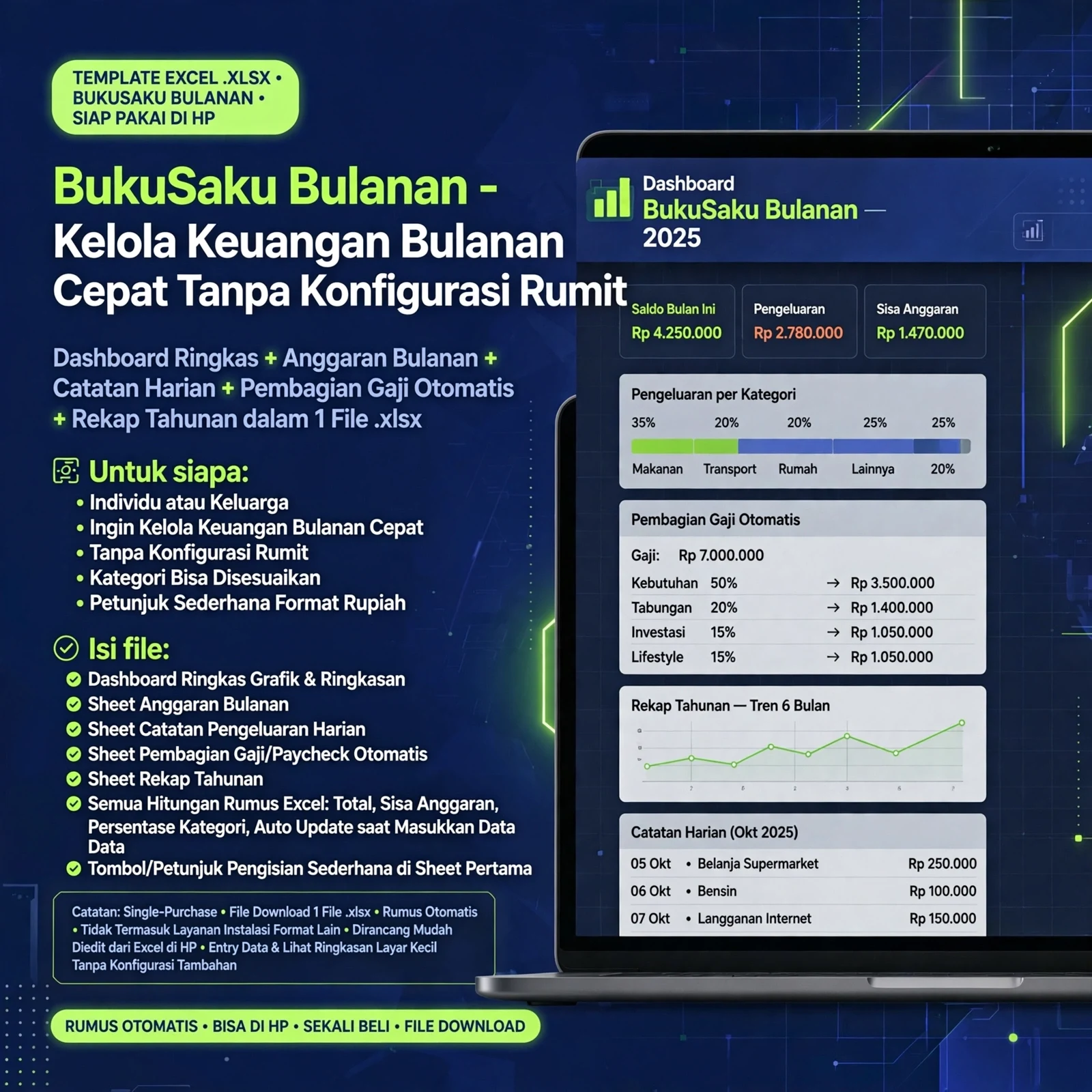 BukuSaku Bulanan Excel