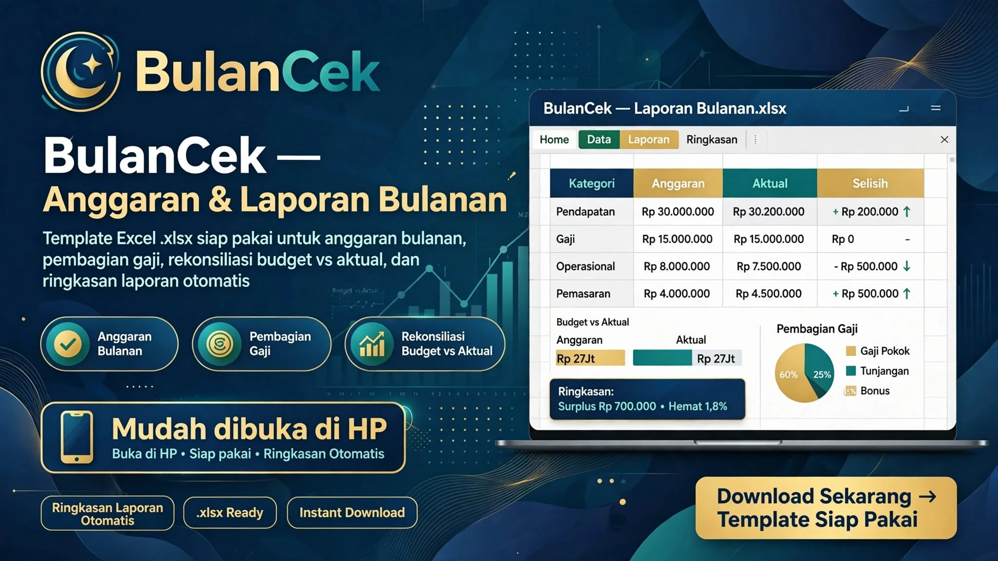 BulanCek — Anggaran & Laporan Bulanan