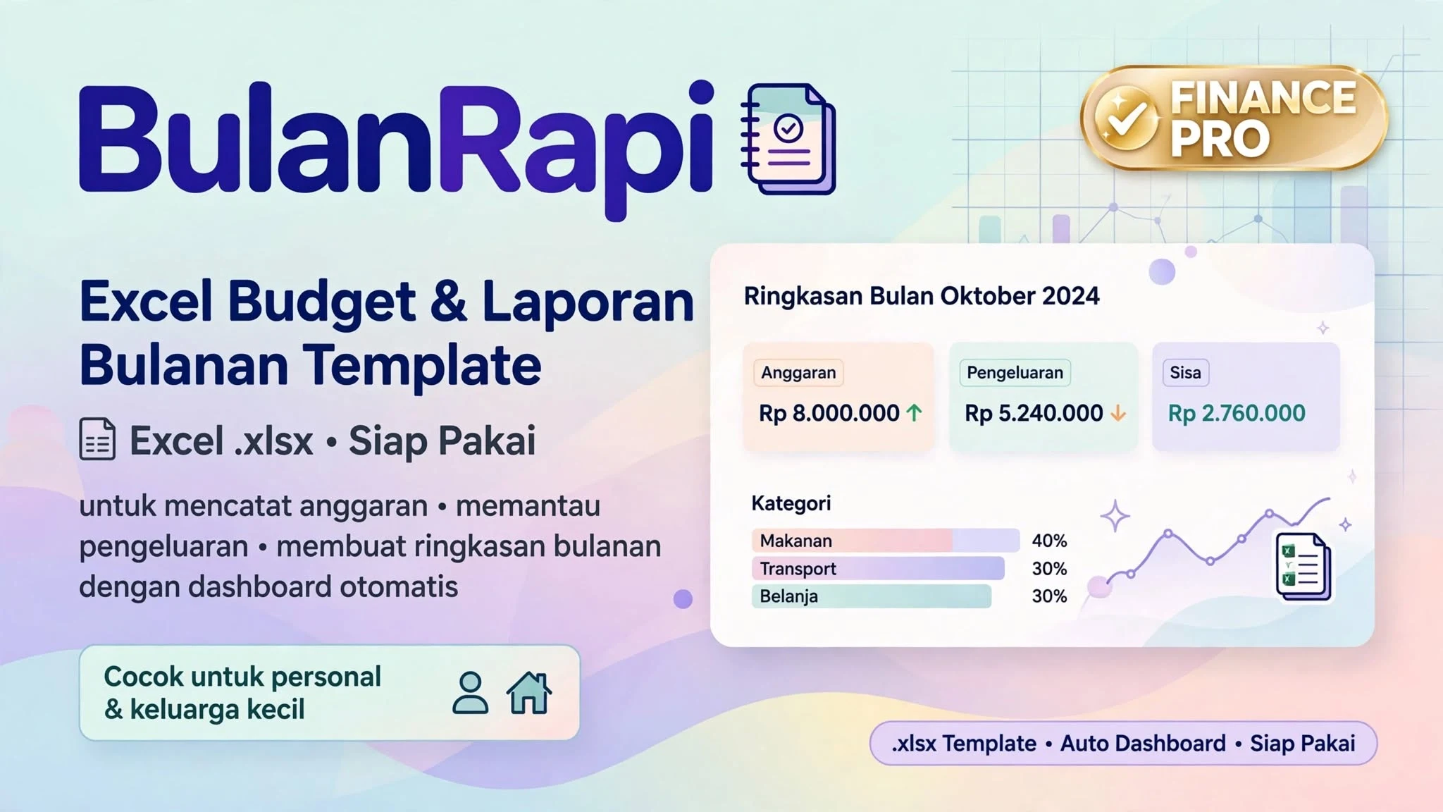BulanRapi — Excel Budget & Laporan Bulanan