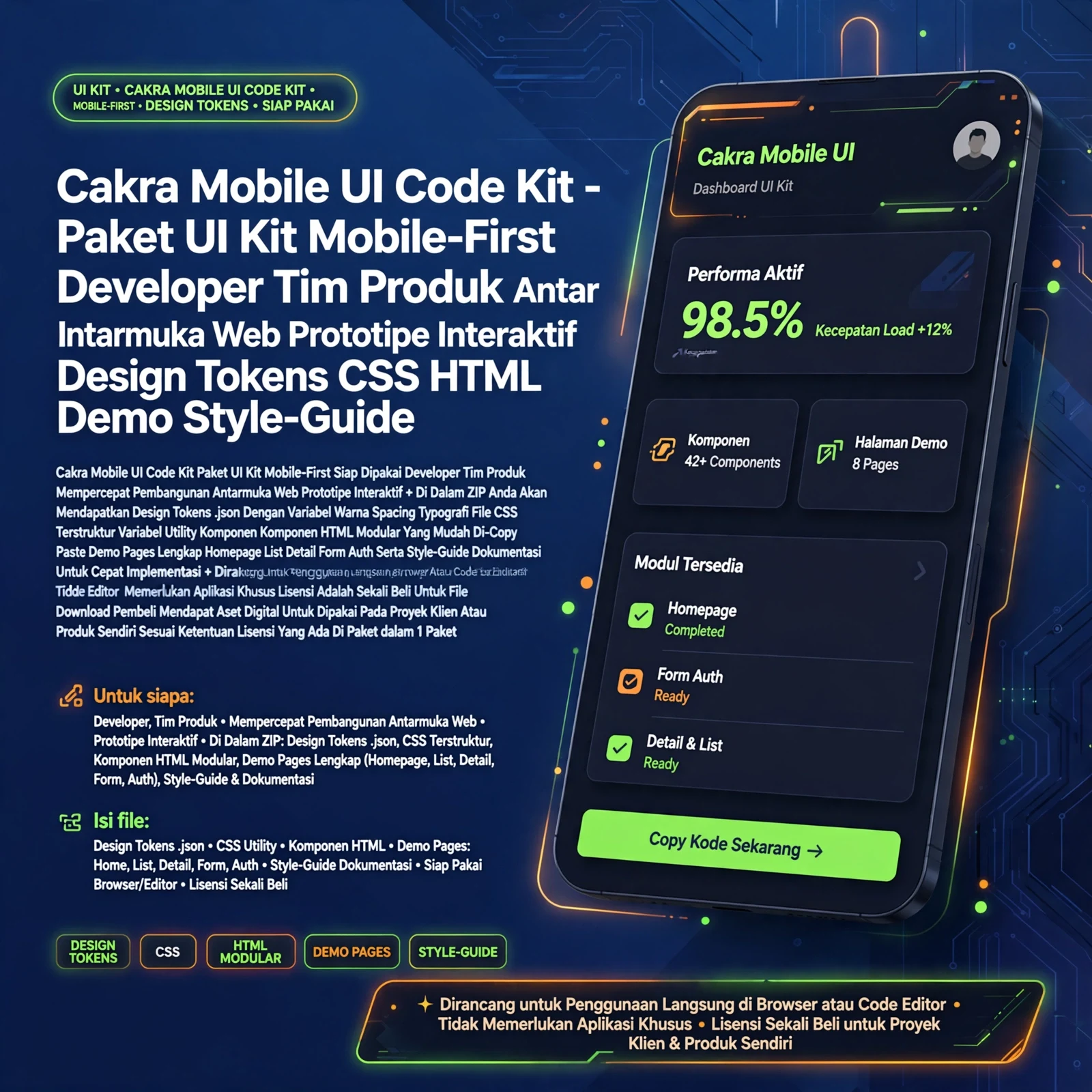 Cakra Mobile UI Code Kit