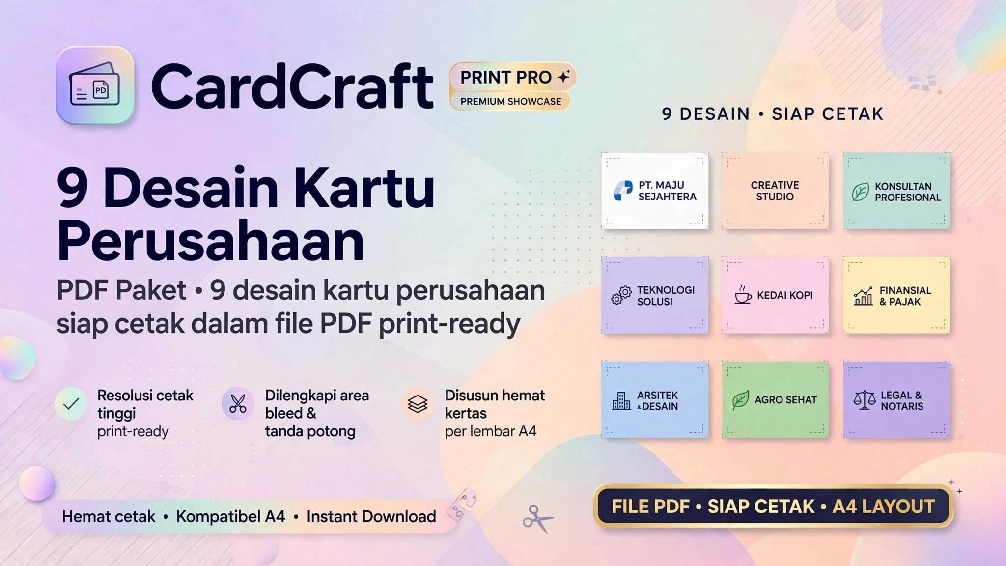 CardCraft — 9 Desain Kartu Perusahaan PDF