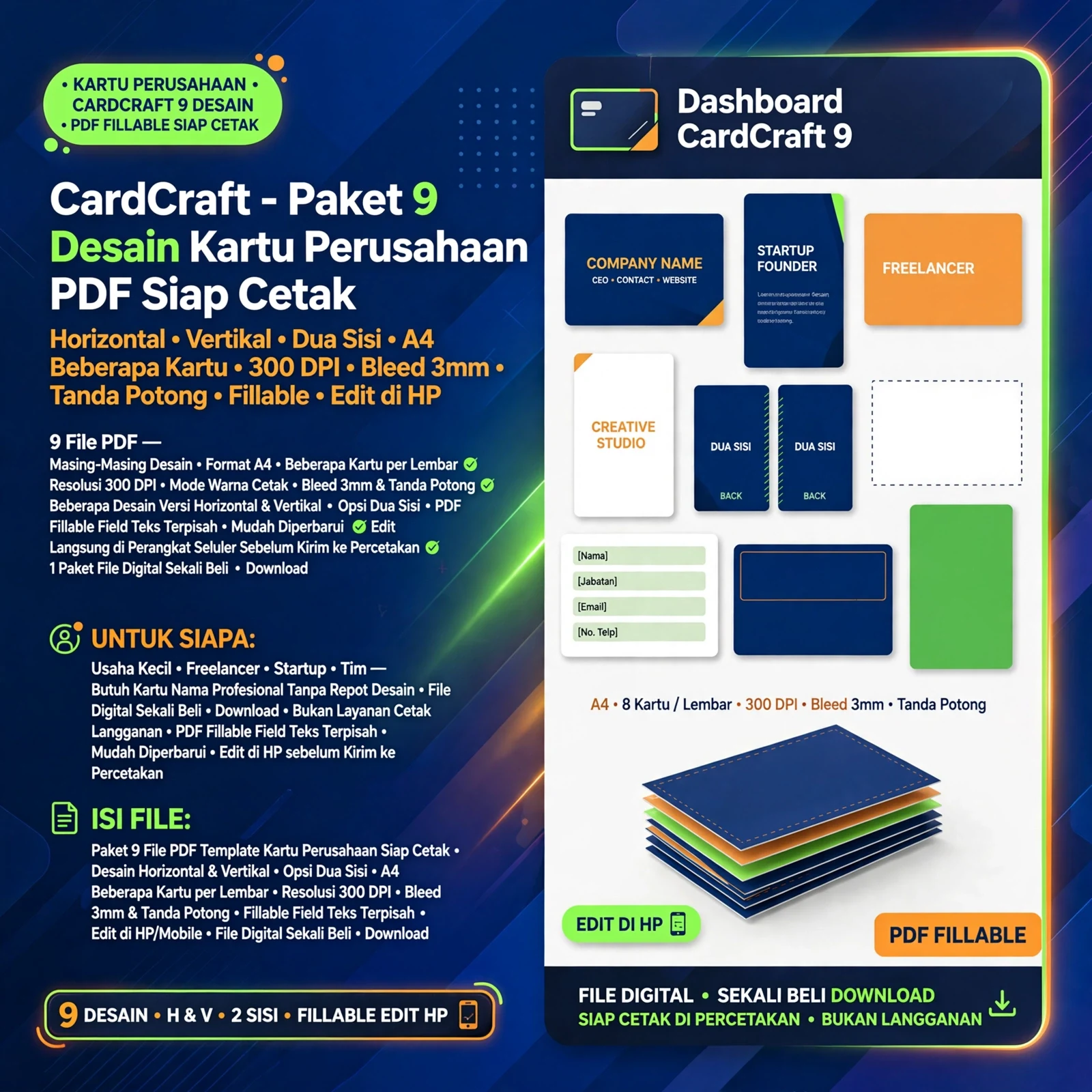 CardCraft — 9 Desain Kartu Perusahaan PDF
