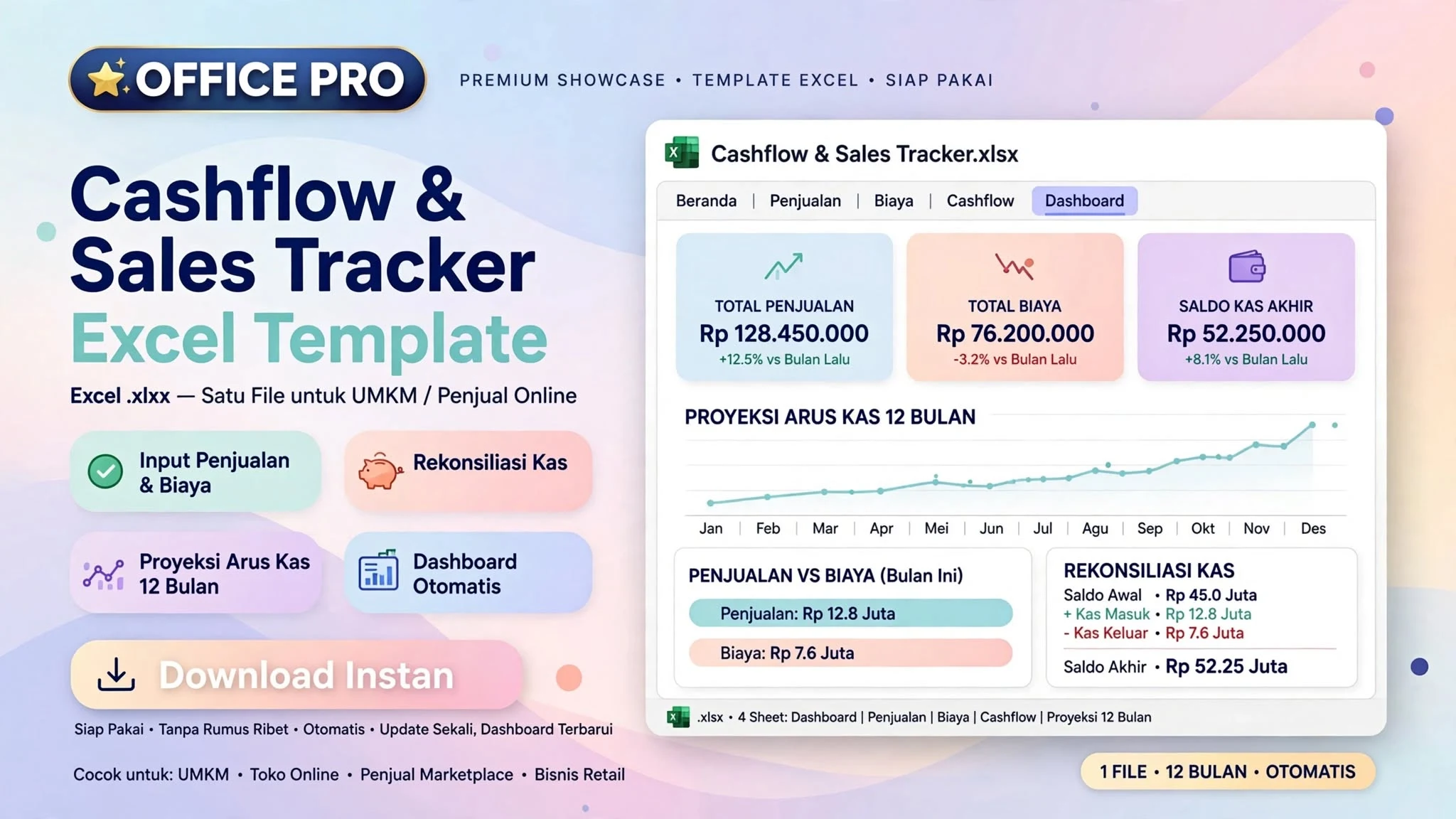 Cashflow & Sales Tracker Excel