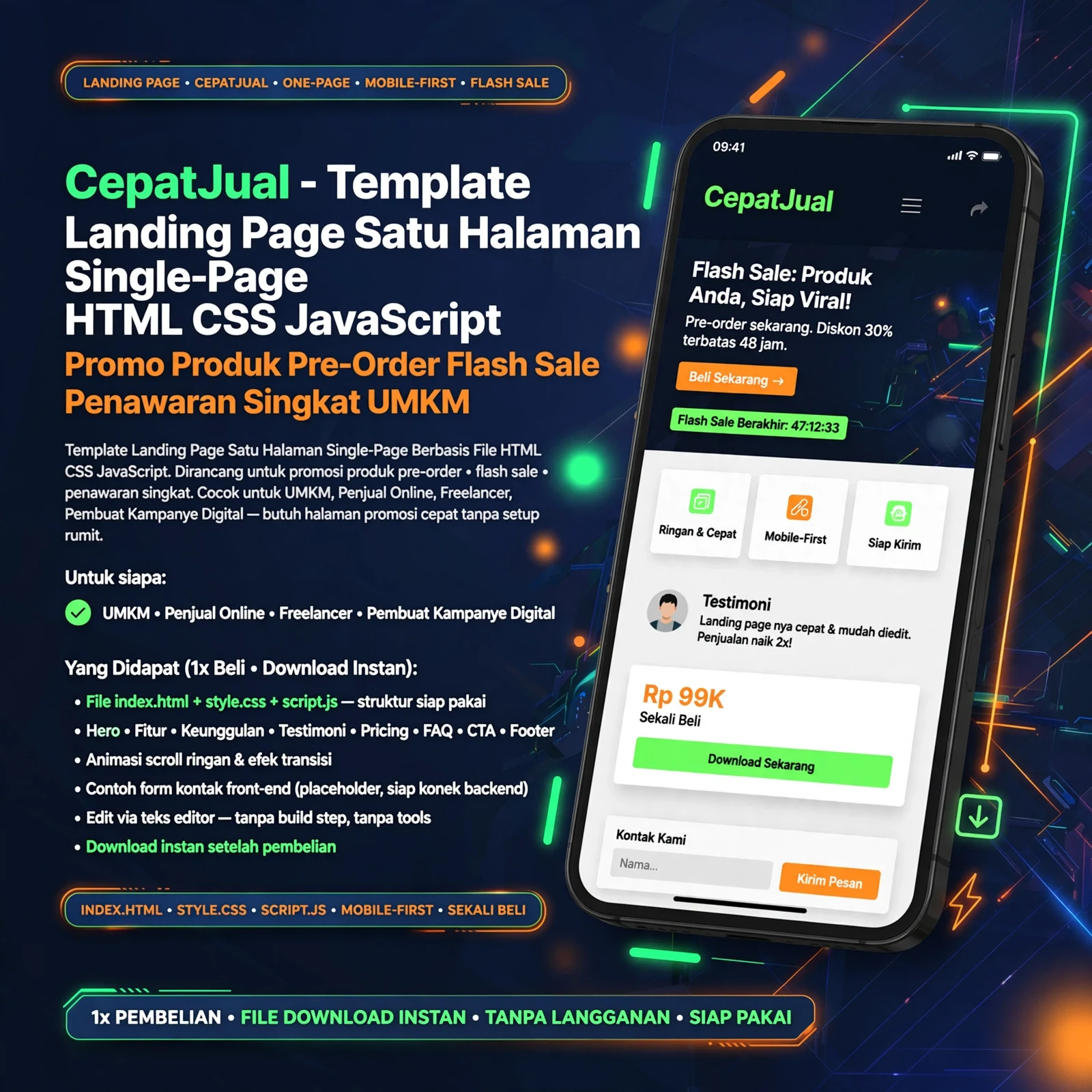 CepatJual — Landing Page HTML Satu Halaman