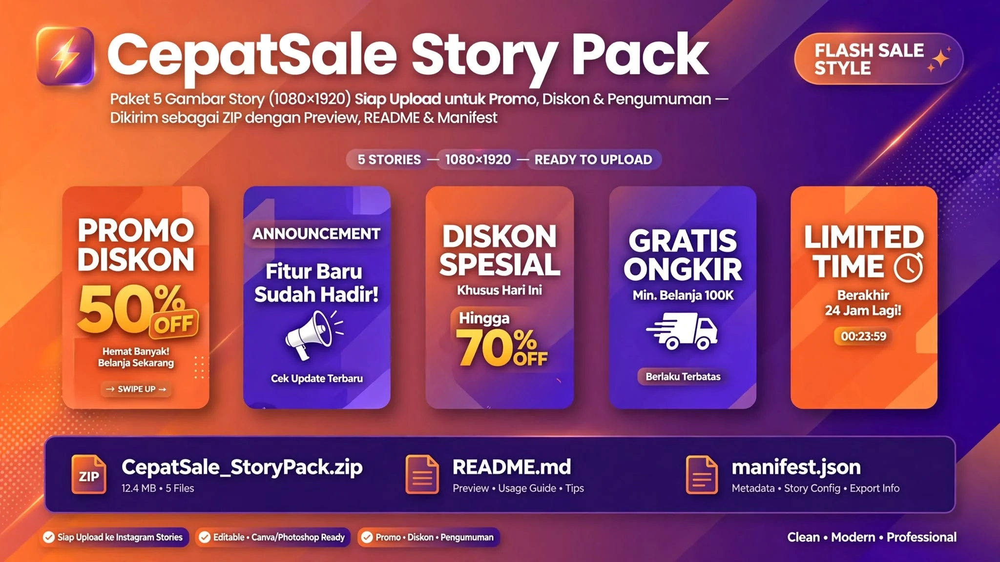 CepatSale Story Pack