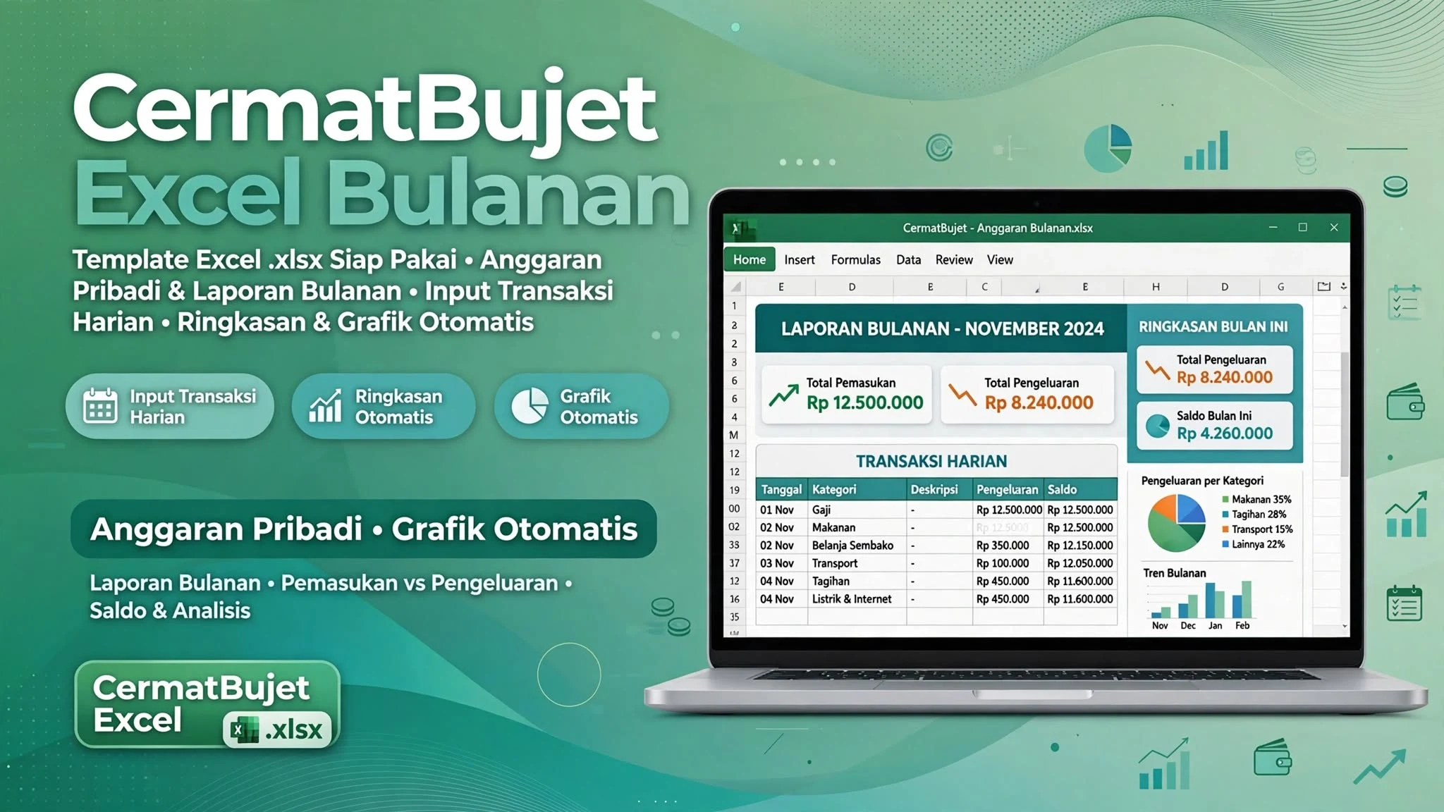 CermatBujet Excel Bulanan
