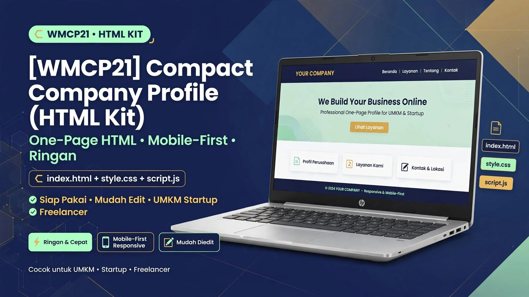 [WMCP21] Compact Company Profile (HTML Kit)