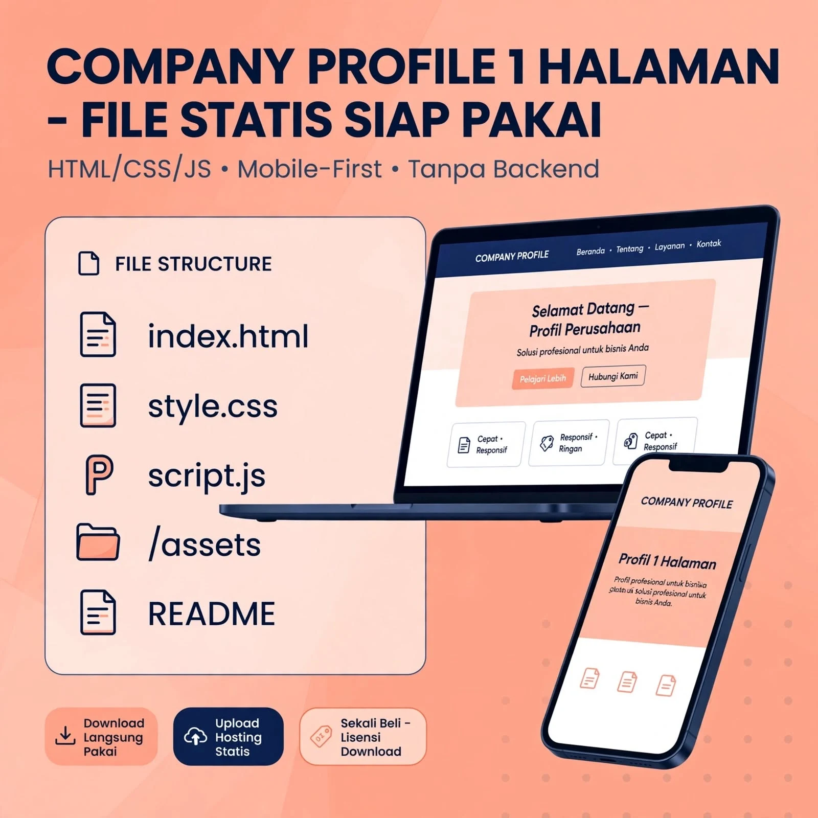 [WMCP21] Compact Company Profile (HTML Kit)