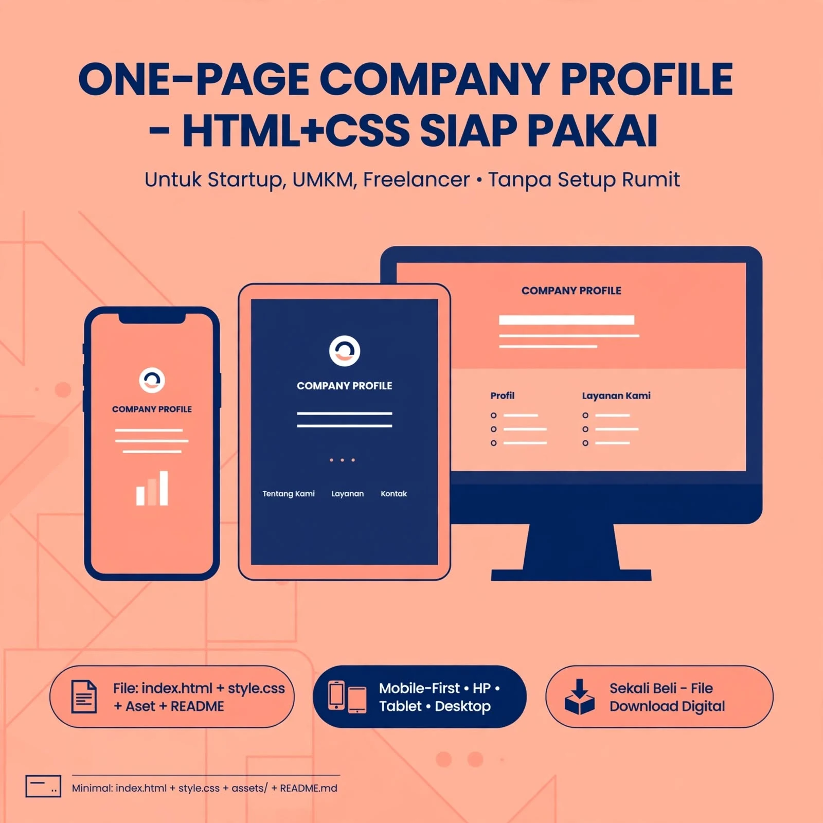 [CPX05] One-Page Company Profile (HTML Mobile-First)