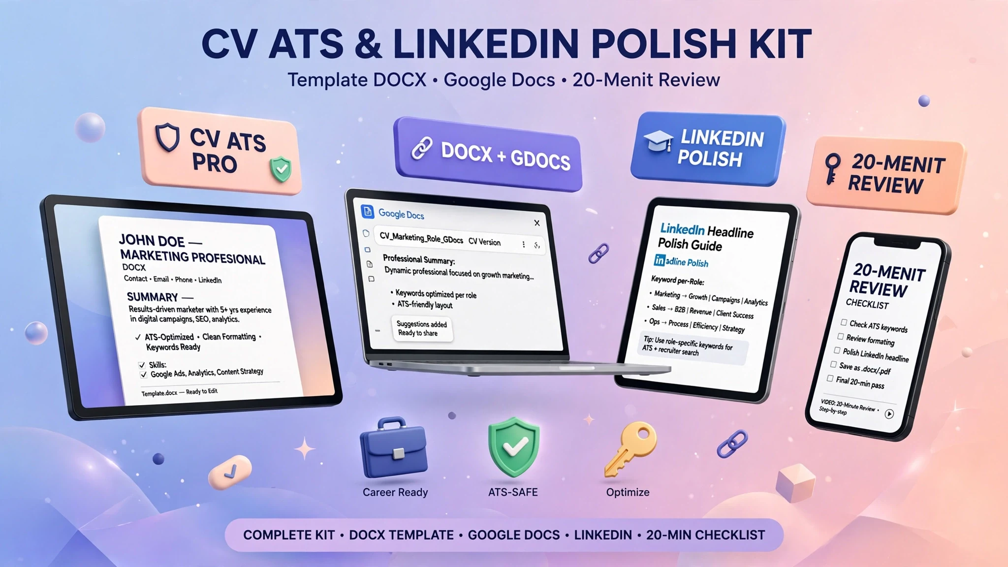 CV ATS + LinkedIn Polish Kit