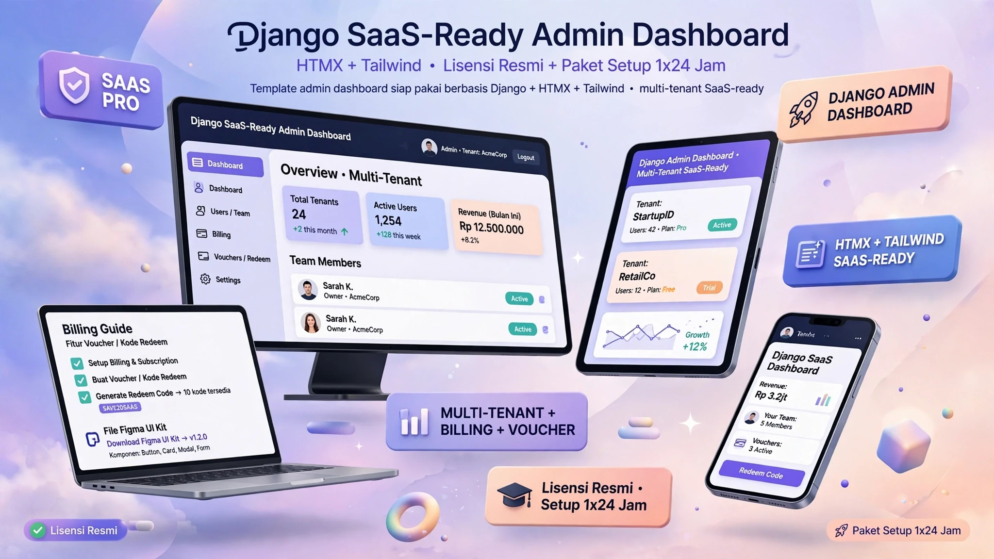 Django SaaS-Ready Admin Dashboard