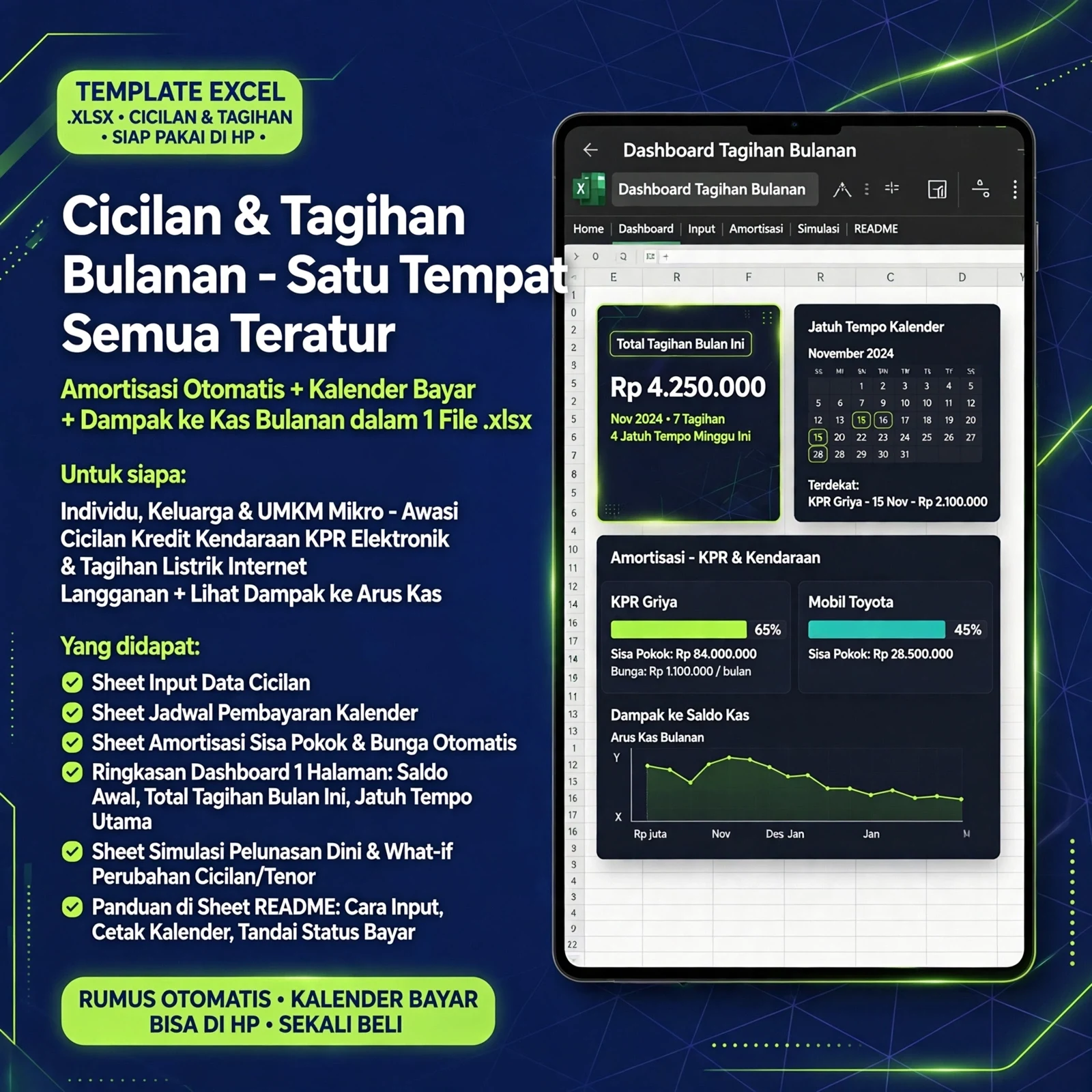 Excel Cicilan & Kalender Tagihan