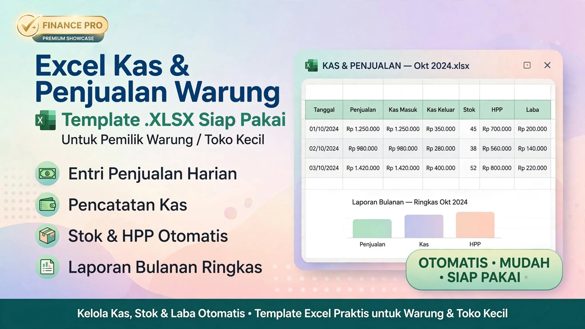 Excel Kas & Penjualan Warung