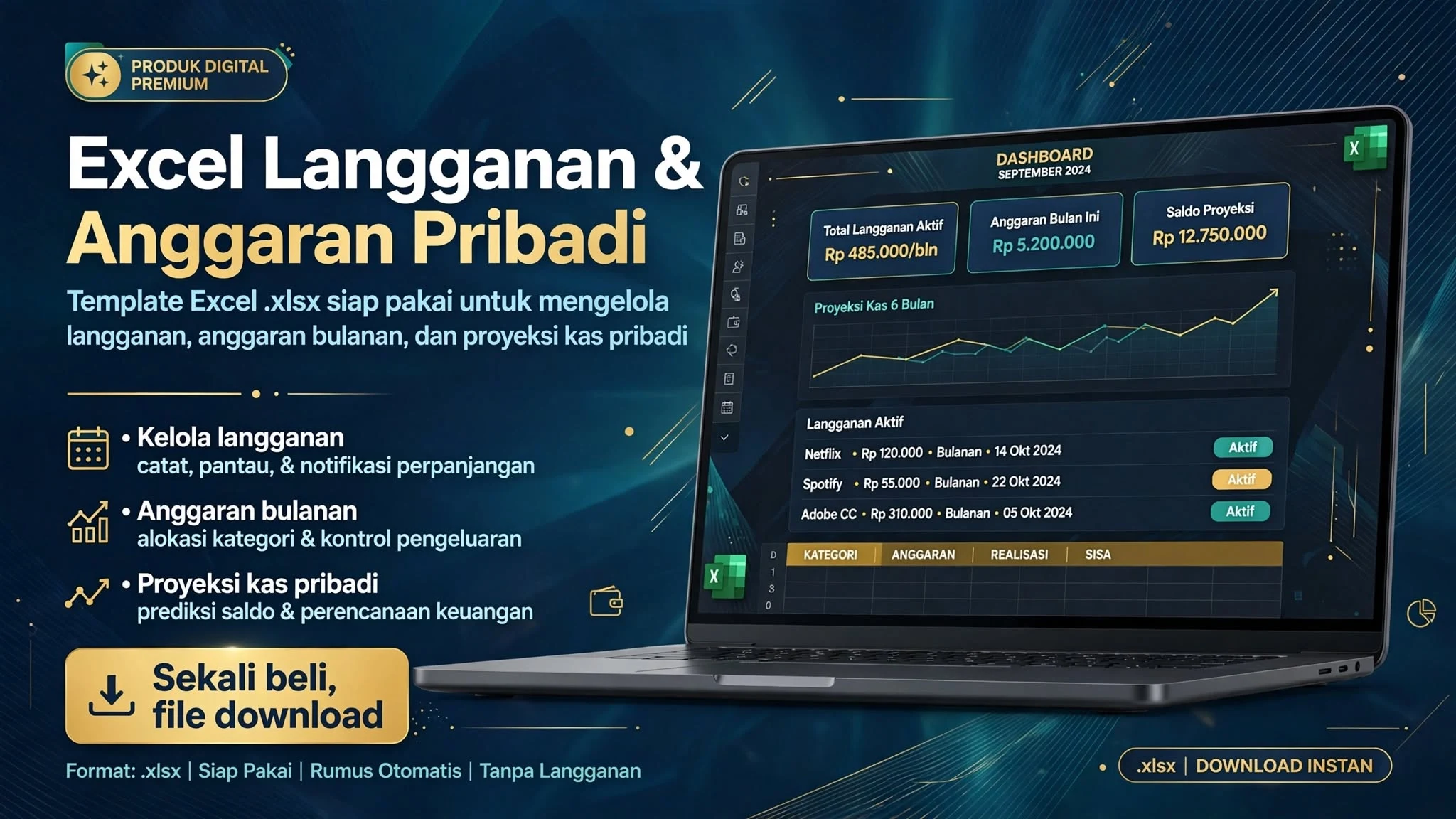 Excel Langganan & Anggaran Pribadi